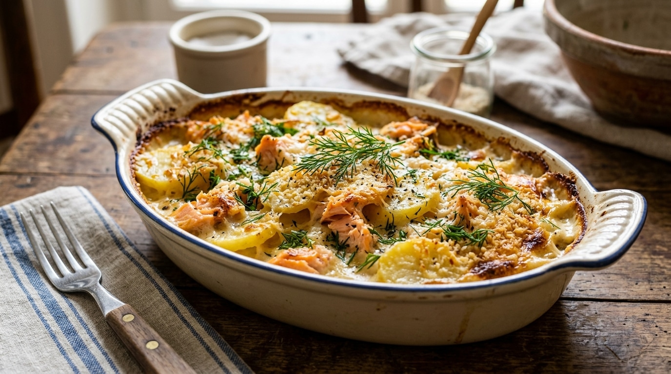 J&rsquo;ai glissé du poisson entre mes couches de pommes de terre juste pour vider le frigo : mes invités ont cru à un plat de chef