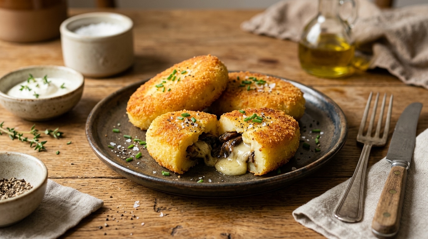 J&rsquo;ai glissé une poignée de champignons au cœur de mes croquettes de pommes de terre : mes invités ont cru à une recette de chef