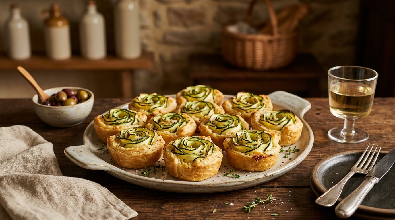 J’ai préparé mes roses de courgettes la veille juste pour gagner du temps : au four, elles sont sorties encore plus belles