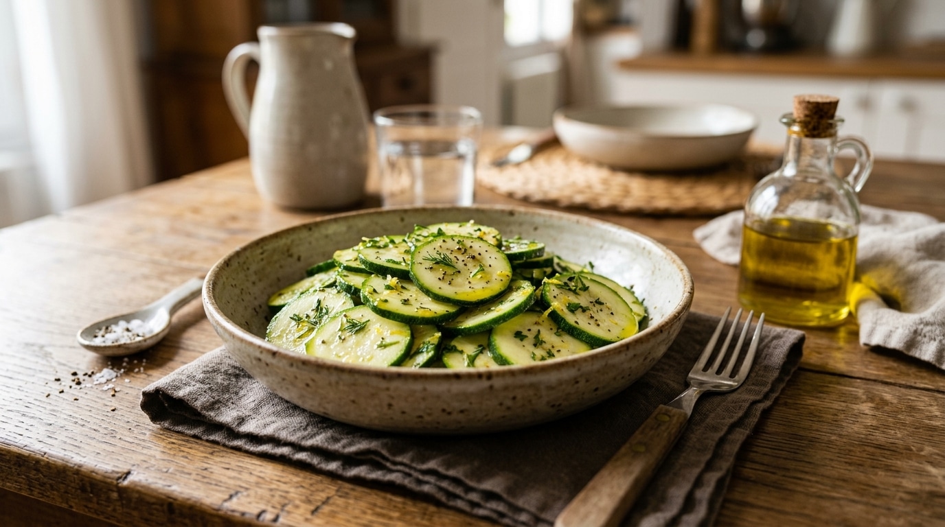 Ma voisine sert toujours ses courgettes crues avant le plat en septembre et ce n&rsquo;est pas pour gagner du temps
