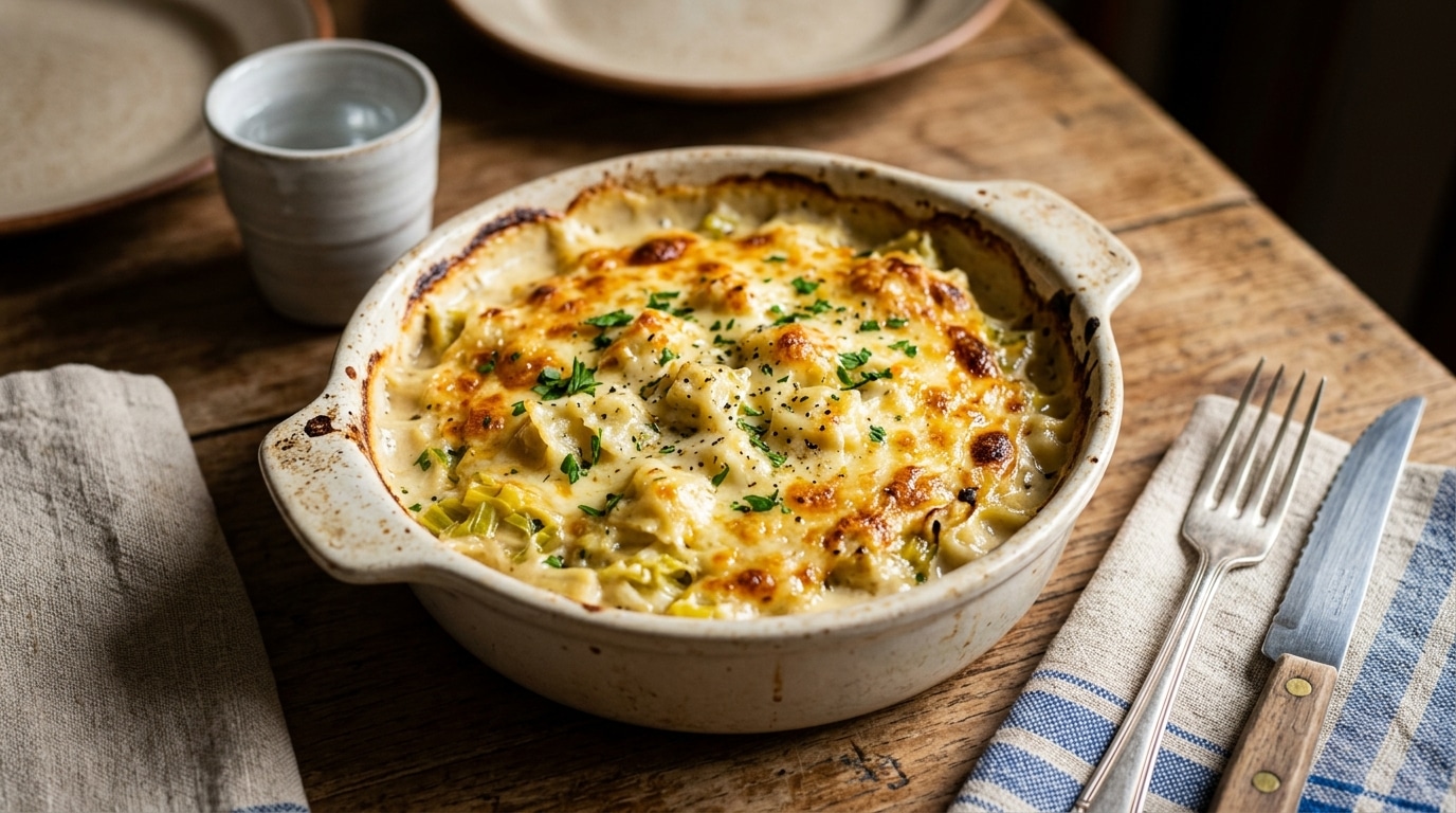 Fini les pizzas commandées le jeudi soir : ce gratin de ravioles au comté sort du four en 35 minutes