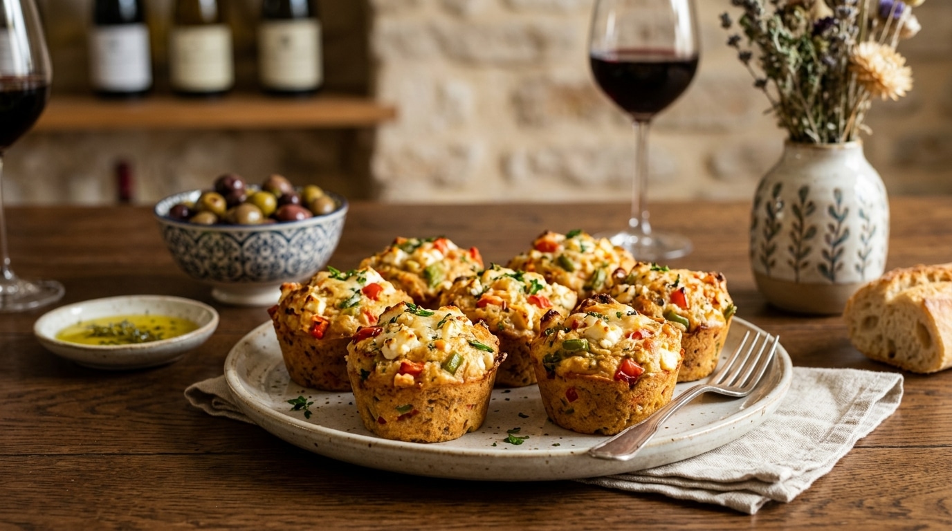 J’ai versé une pâte à muffins sur des dés de poivron et de feta juste pour vider mon frigo : mes invités ont repris trois fois