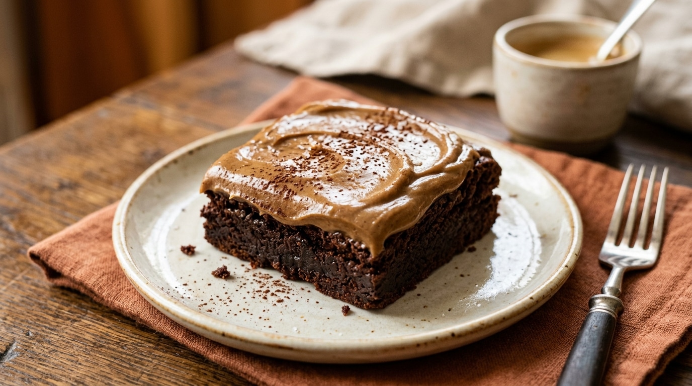 « Ma belle-mère m’a demandé le nom de ma pâtisserie » : ce brownie au café se glace avec un produit du frigo que personne ne soupçonne