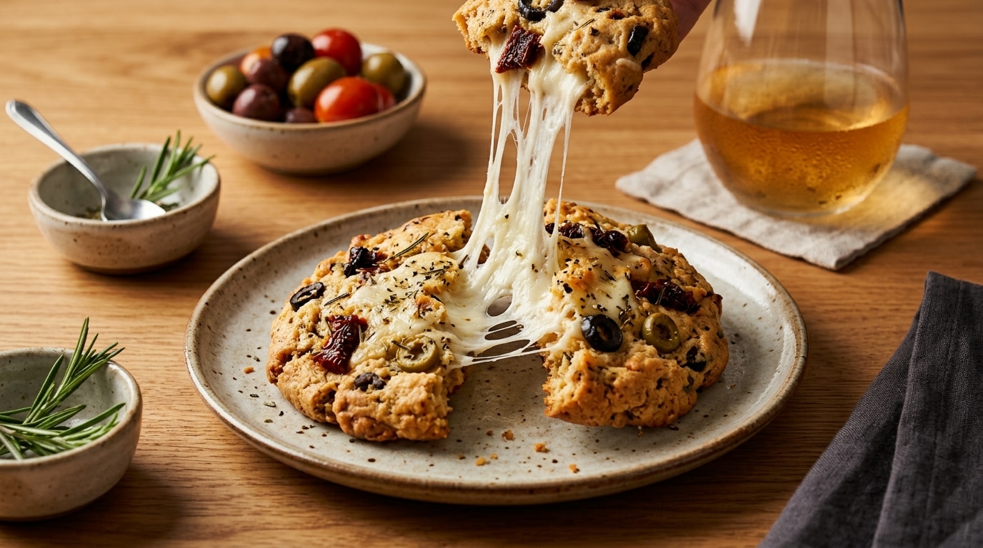 Oubliez les chips en sachet à l&rsquo;apéro : ces cookies salés à la mozzarella filante volent la vedette sur la table
